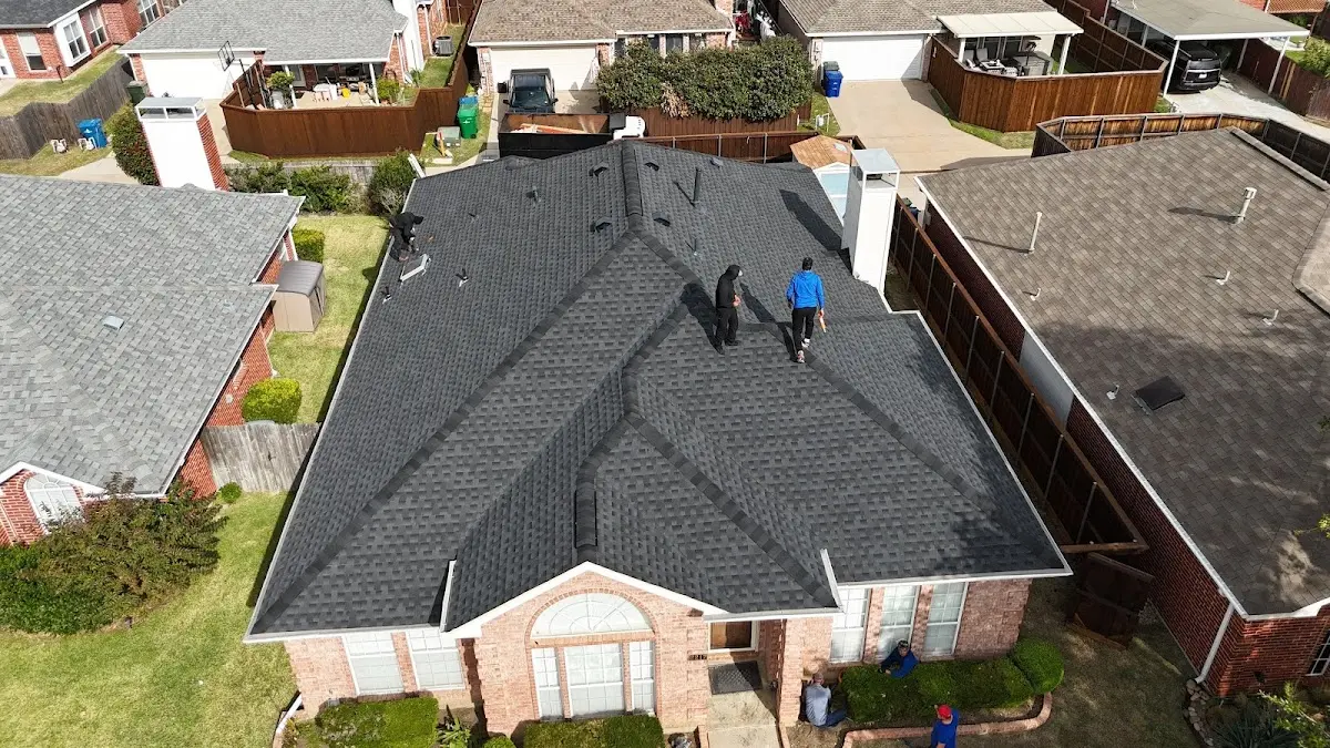 Slate & Tile Roof Repair work in progress on a Parole property